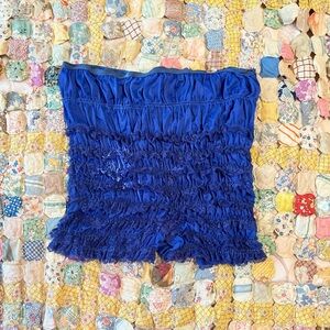 vintage navy blue lace bloomer shorts 💙